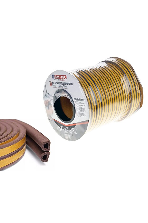 Door and Window Seal Strip Brown 50 m Roll Bay-Tec Mk0823