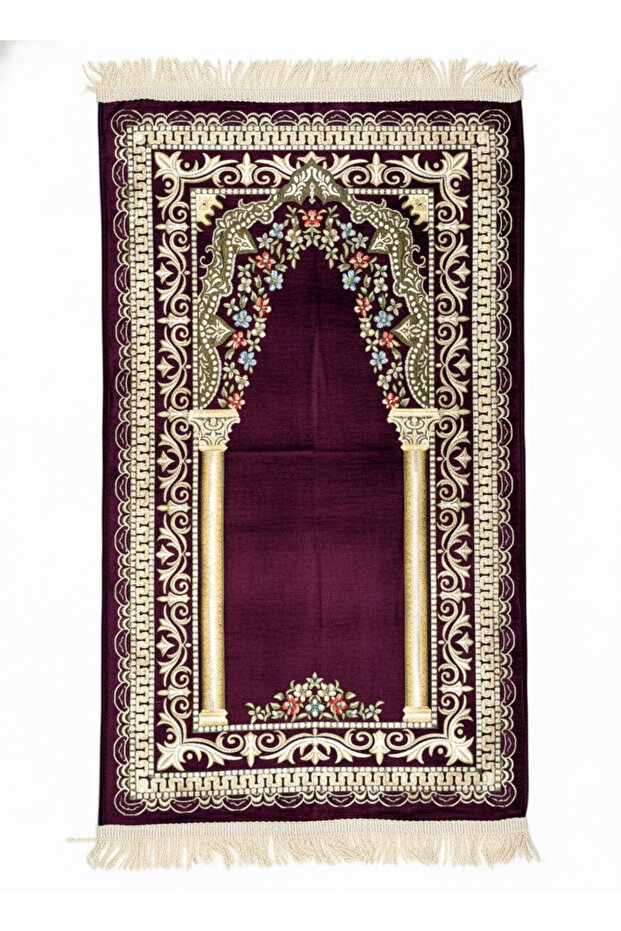 Lined Chenille Prayer Rug – Thick Texture, Premium Quality, Dowry Gift, Gift Design