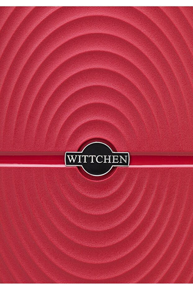 Man Large polypropylene suitcase with circles red red polypropylene - 12