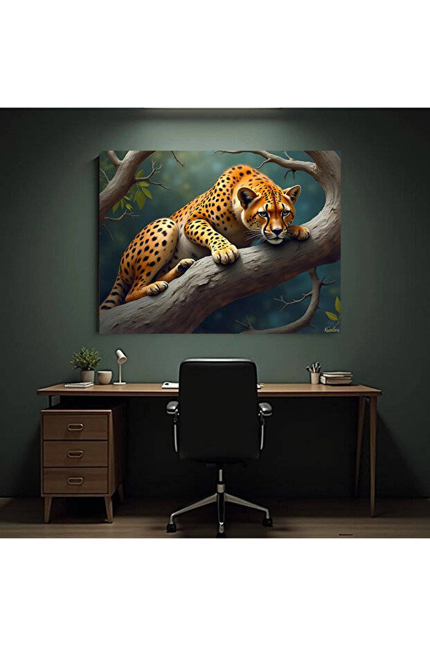 Tablou - Leopard lenevind în copac - 2