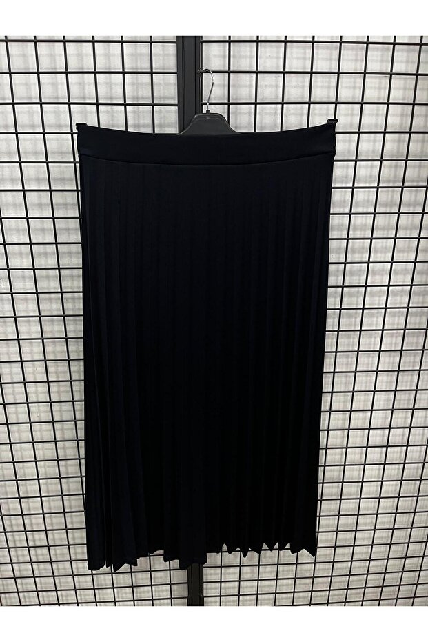 VD Kadın Örme Dabıl Kumaş Piliseli Etek - 2