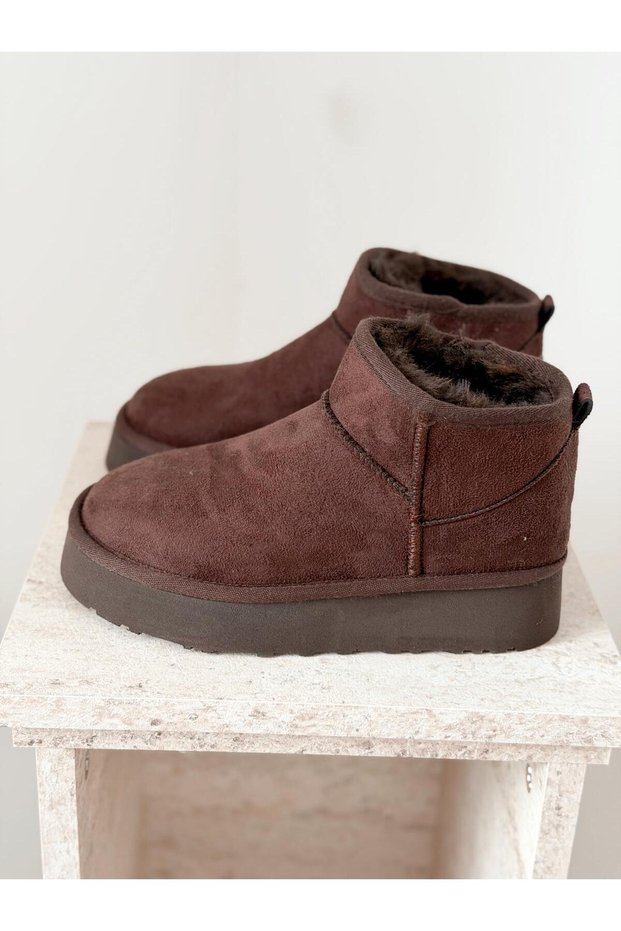 Leonar Women's Furry Boots Light Brown Suede