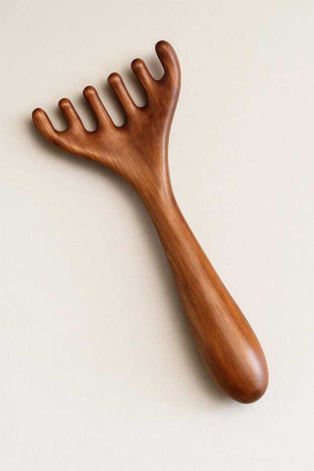 Wooden Scalp Massage Comb Tool Handle Comb Meridian Gua Sha Massage Apparatus Comb At-138