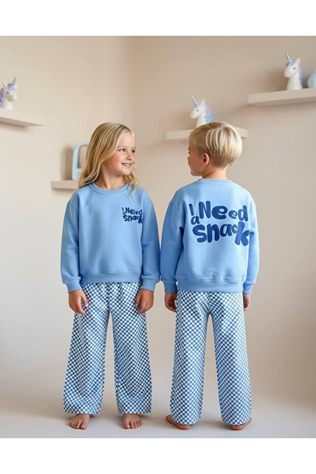 I Need Snack Sweatshirt and Denim Canvas Woven Pants