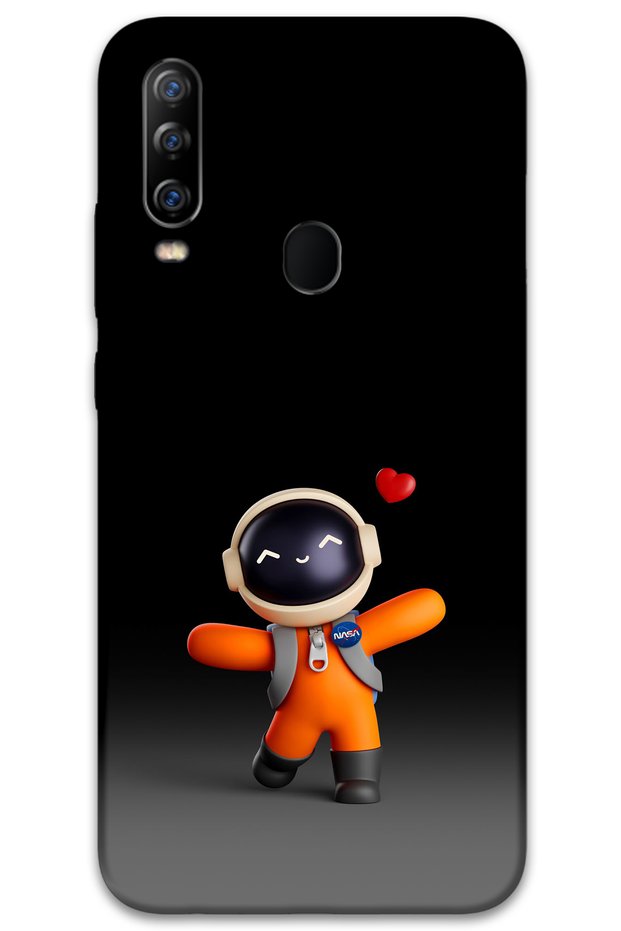 General Mobile Gm 20 Pro Case Hd Pattern Printed Back Cover - Astronaut Heart