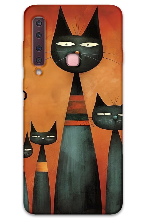 Samsung Galaxy A9 2018 Case Hd Pattern Printed Back Cover - Art Cat