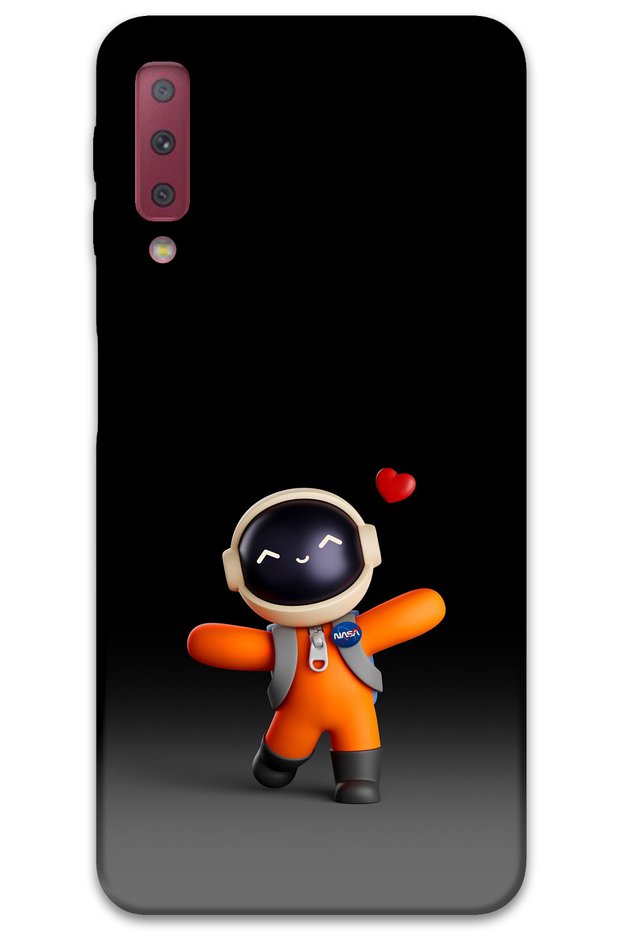Samsung Galaxy A7 2018 Case Hd Pattern Printed Back Cover - Astronaut Heart