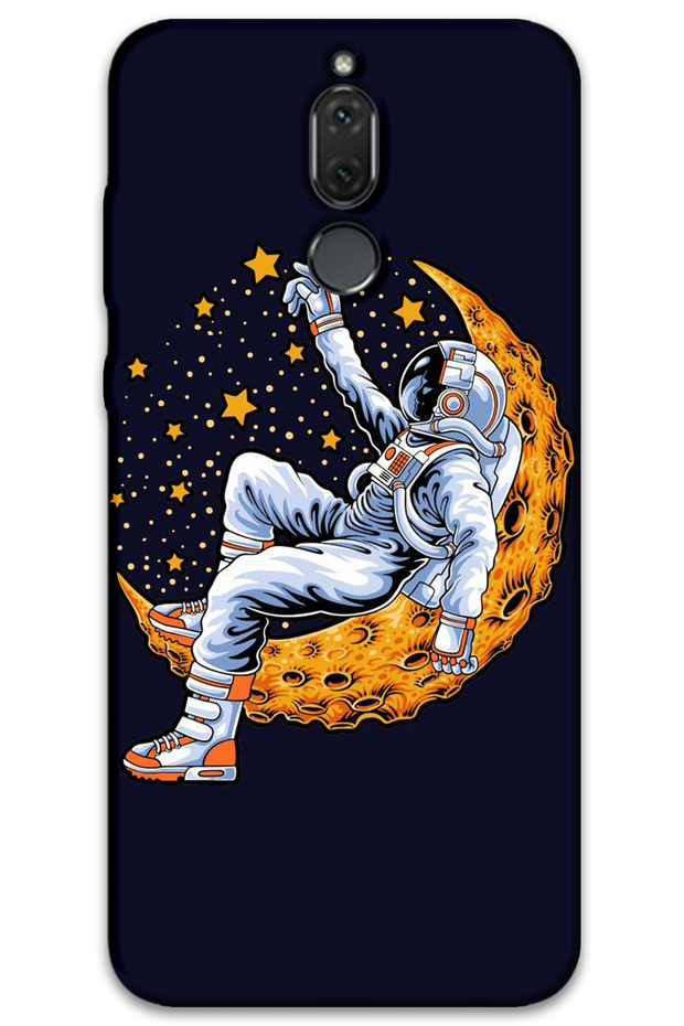 Huawei Mate 10 Lite Case Hd Pattern Printed Back Cover - Astronaut Moon