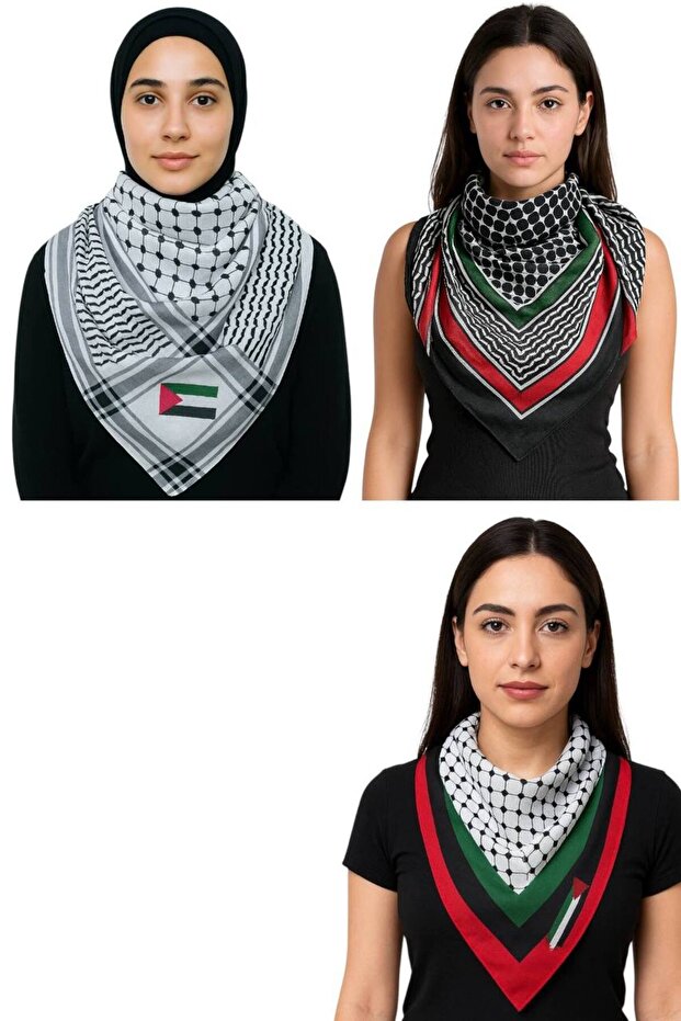 3 Pieces of 100/100 Santa Palestine Flag