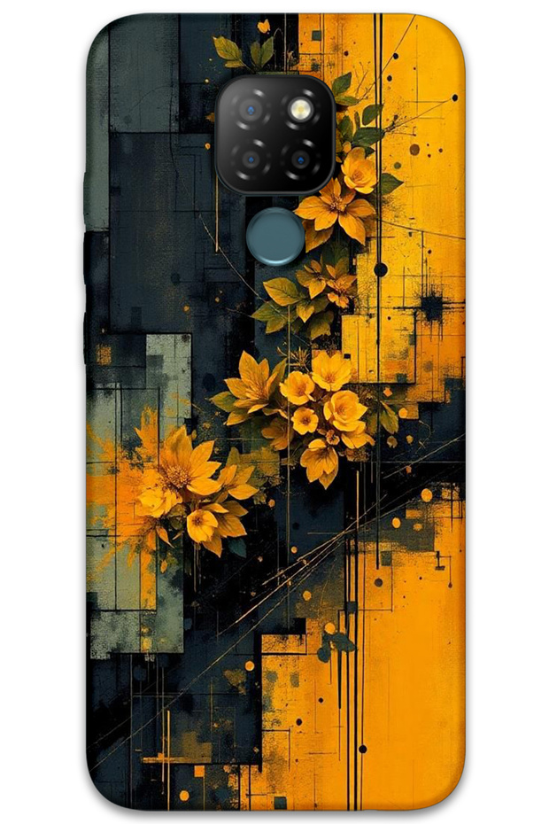 General Mobile Gm 20 Case Hd Pattern Printed Back Cover - Yellow Flowers