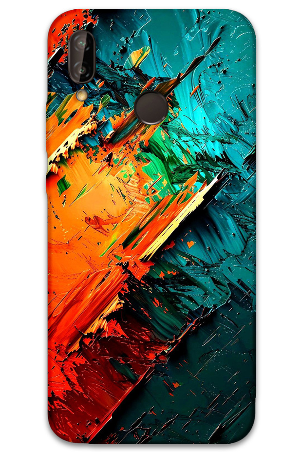 غطاء خلفي لهاتف هواوي P20 لايت بنمط HD مطبوع - كريستال