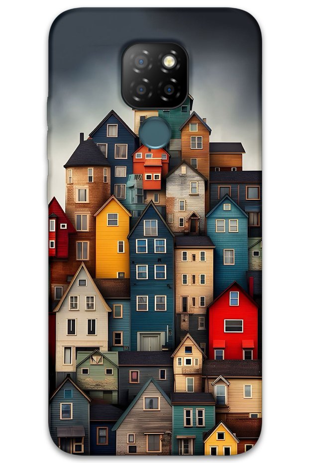 General Mobile Gm 20 Case Hd Pattern Printed Back Cover - Colorful Houses