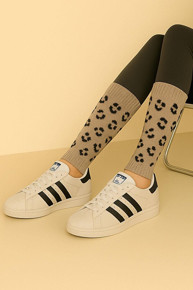 3 Basic Patterned Leggings with Cotton Content - 3