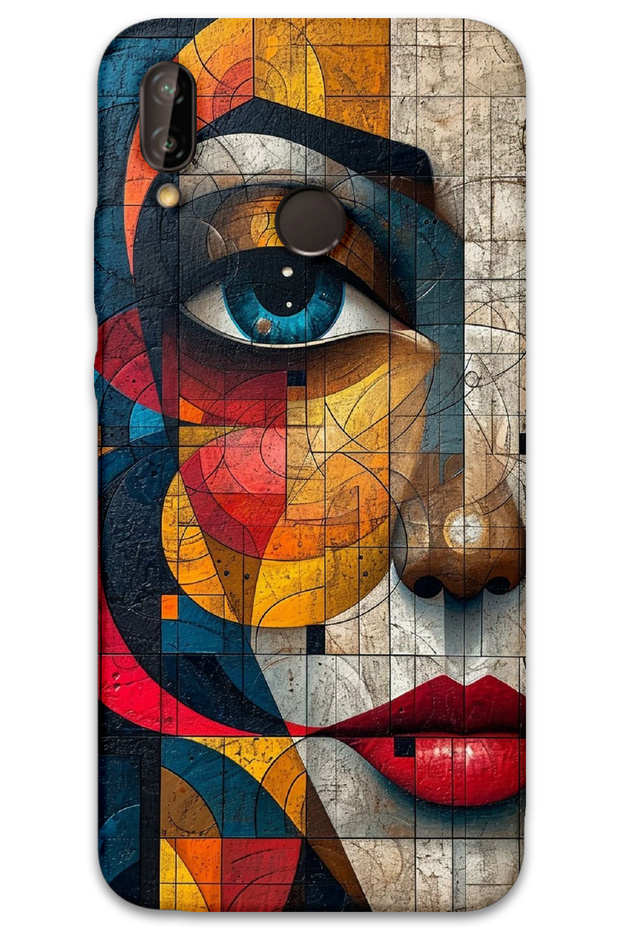 Huawei P20 Lite Case Hd Pattern Printed Back Cover - Art Face