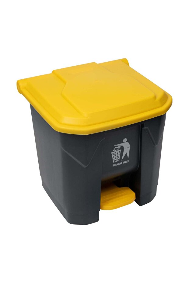 RW Clean 30L on Dark Gray Plastic Step-On Trash Can
