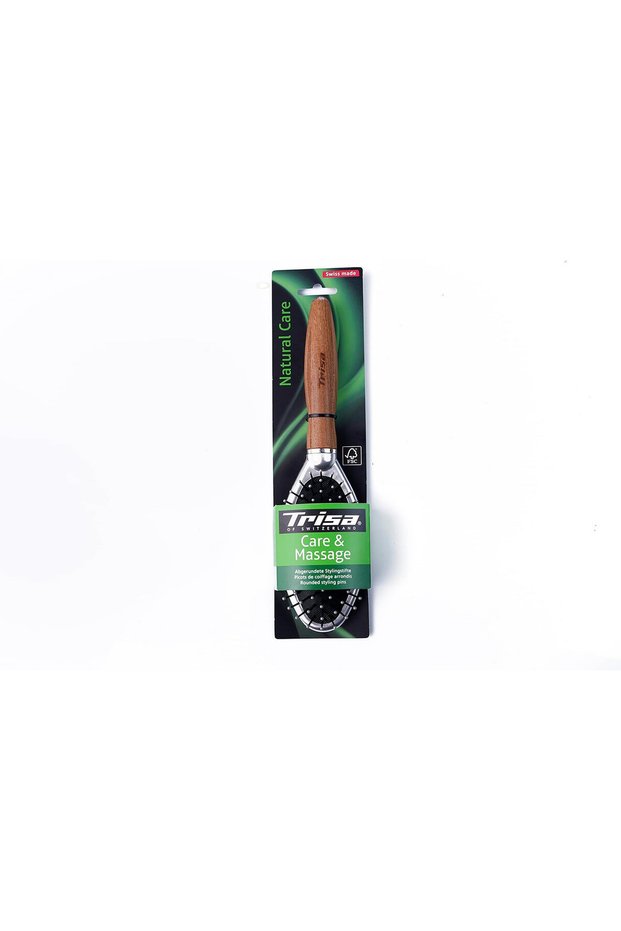 hairbrush natural care swiss made care & massage rounded styling pin