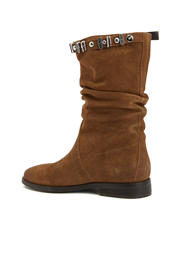 Taba Taşlı Kadın Süet Bot - 3