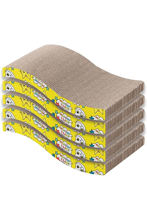 Cat Scratcher Cardboard Wave Design (5 Pack A)