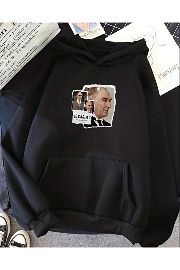 Ataturk Printed Unisex Oversized Hooded Sweatshirt Hoodie