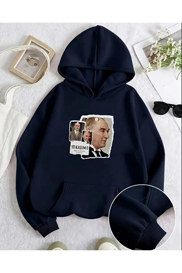 Ataturk Printed Unisex Oversized Hooded Sweatshirt Hoodie