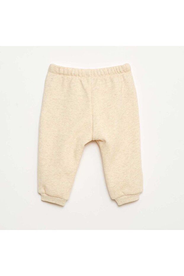 بنطال رياضي من الصوف باللون البيج - 3