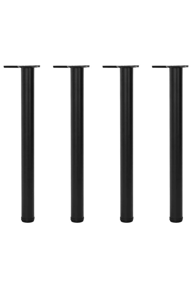 4 Height Adjustable Table Legs Black 710 mm