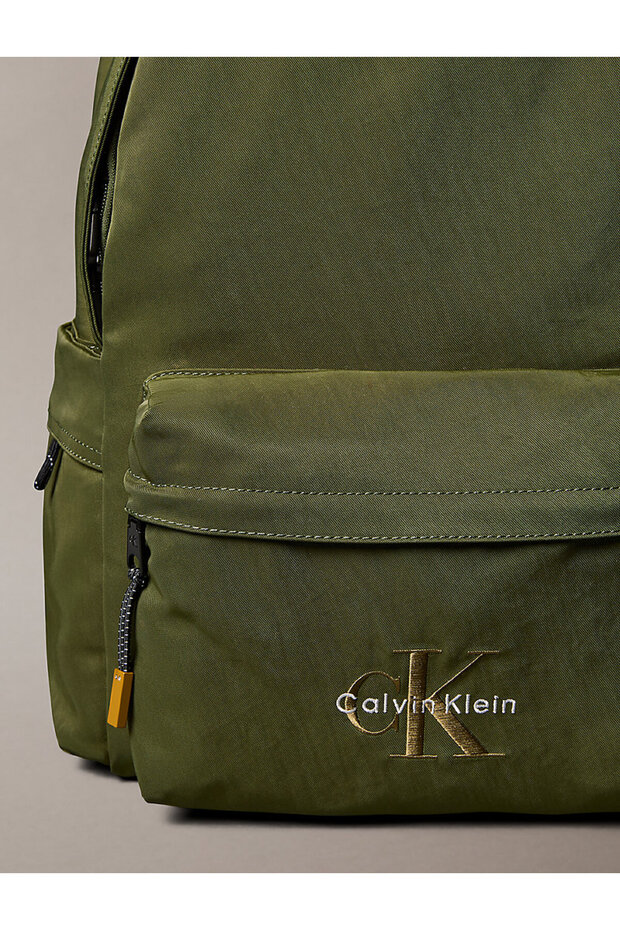 Men Green Bold Round Backpack - 4