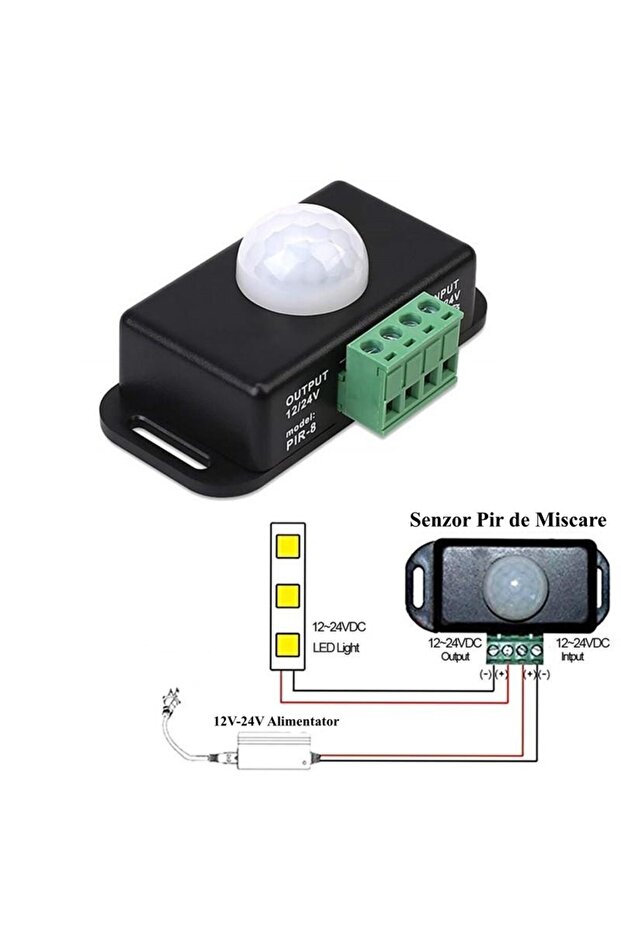 PIR-8 Sensor Motion Switch 24V-6A - 3
