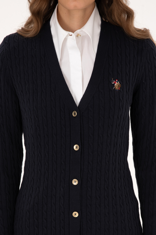 Kadın Lacivert Basic Triko Hırka 50317841-VR033 - 6