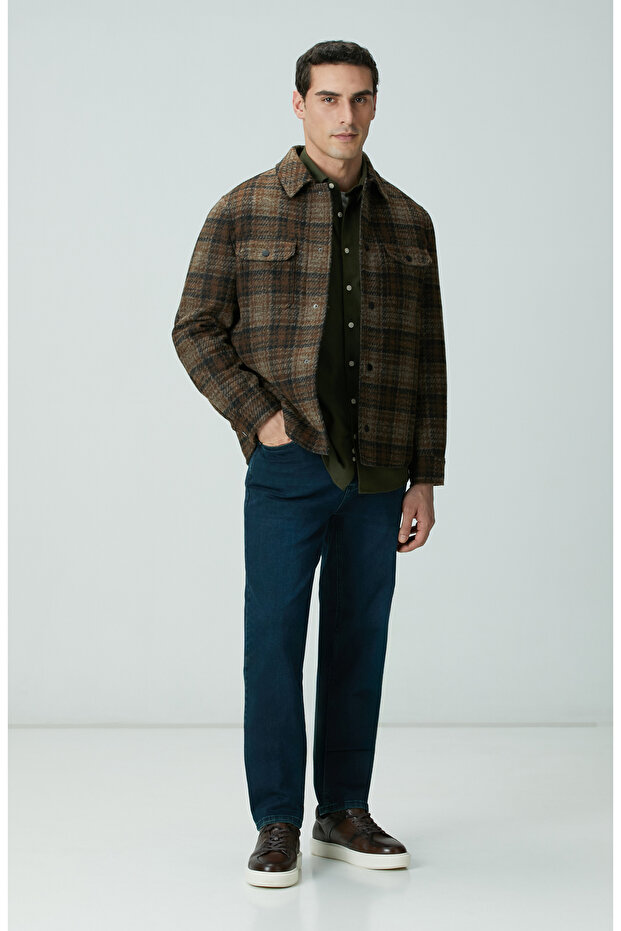 Lacivert Örme Denim Pantolon - 1