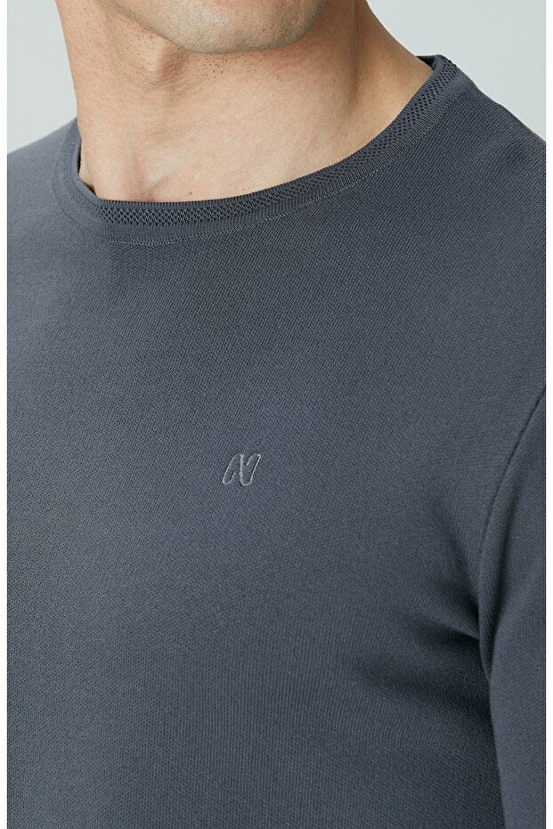 Antrasit Örgü Kazak - 6