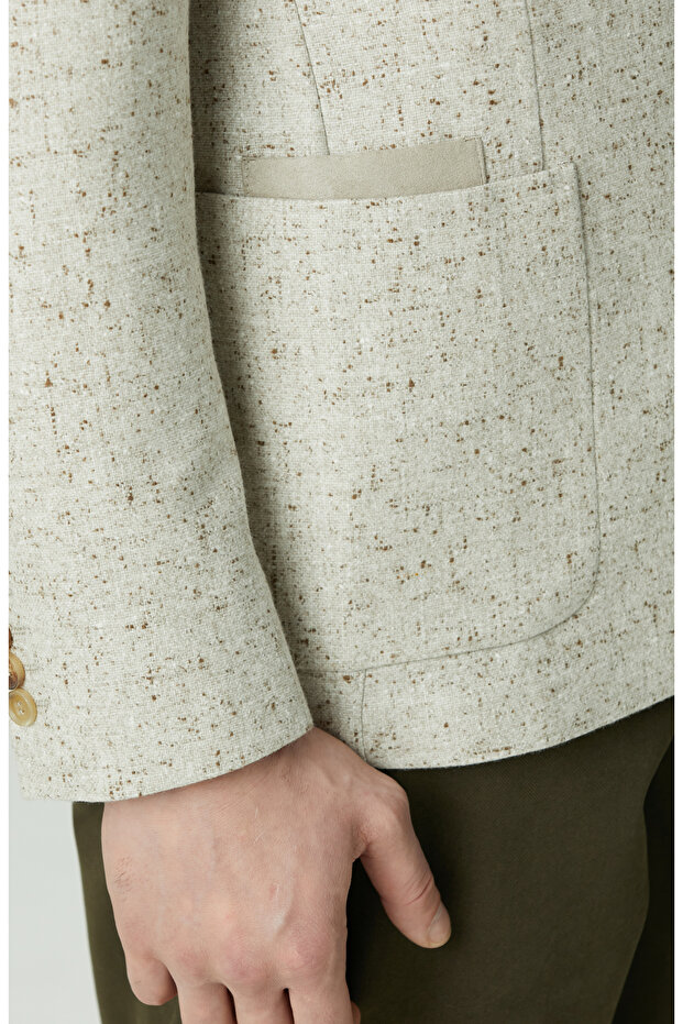 Limited Bej Yün Ceket - 7