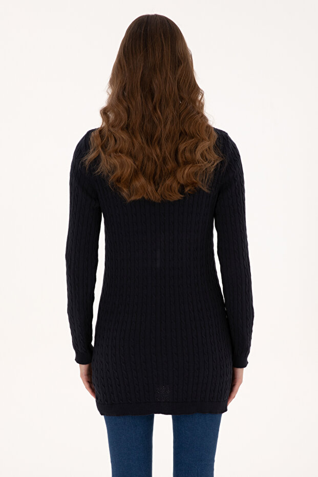 Kadın Lacivert Basic Triko Hırka 50317841-VR033 - 5