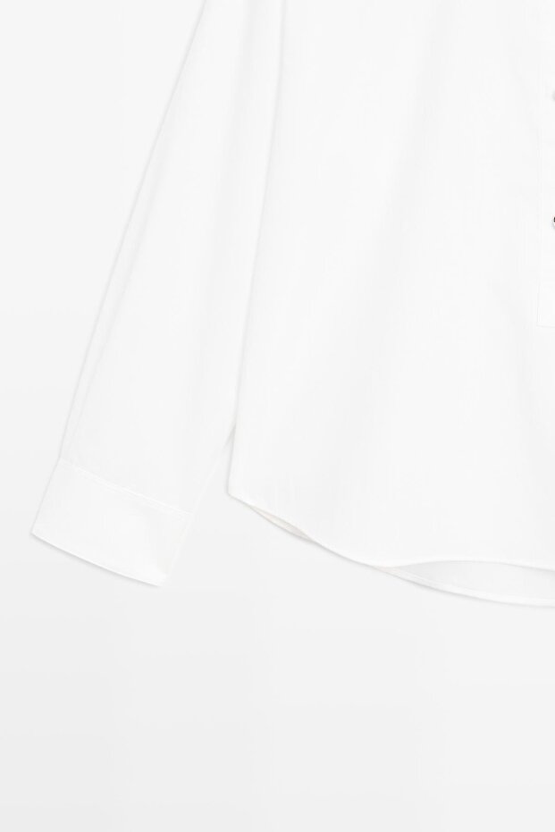 Dore düğmeli hakim yaka gömlek - 7