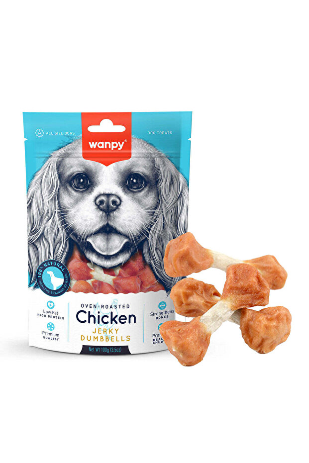 Chicken Jerky Dumbbells Dog Treats 100G