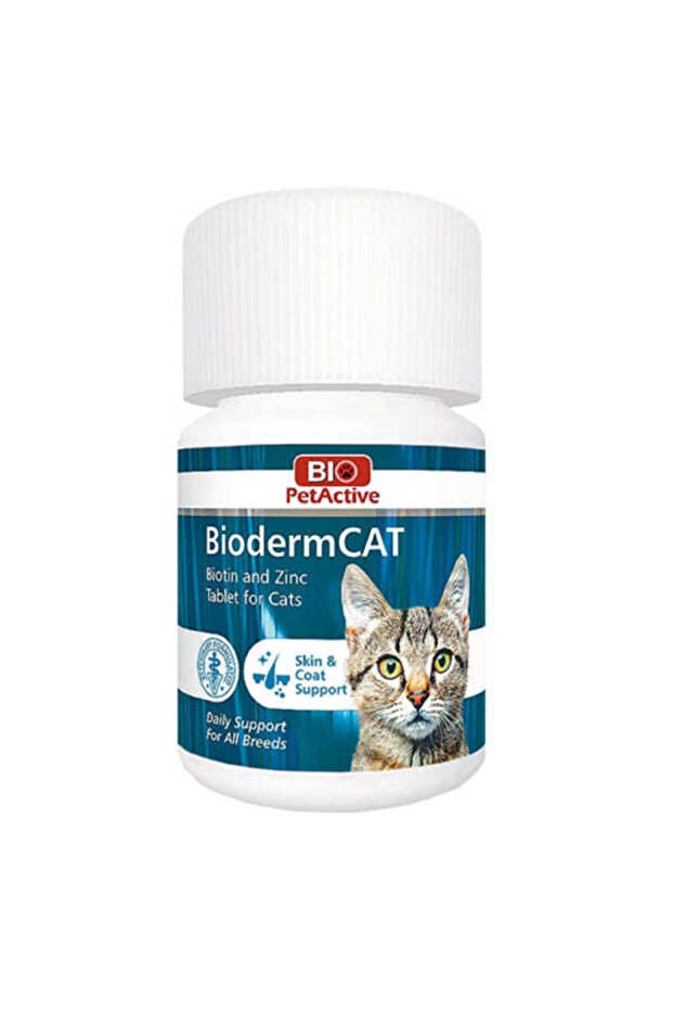 Biodermcat Biotin and Zinc Tablet for Cats - 100 Tablets