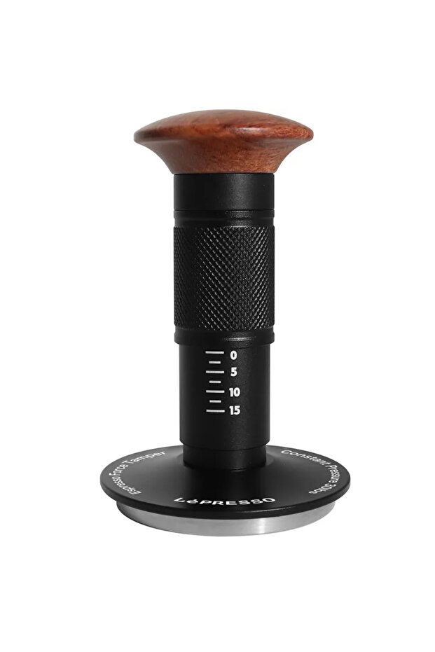 AUTO PRESSURE RELEASE 58MM TAMPER WITH THREAD BASE - BLACK