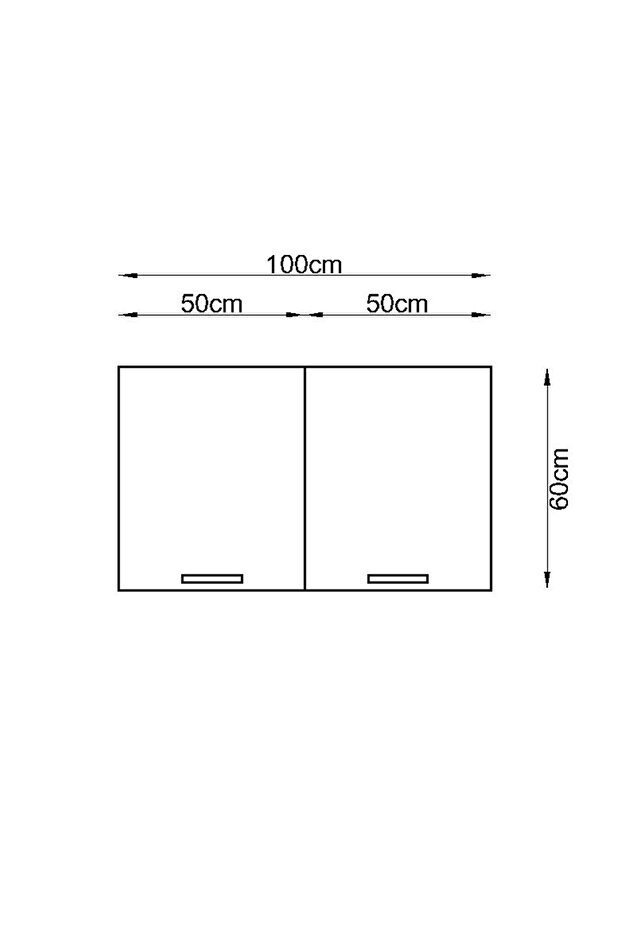 100 cm Emily Mutfak Üst Modül - 4