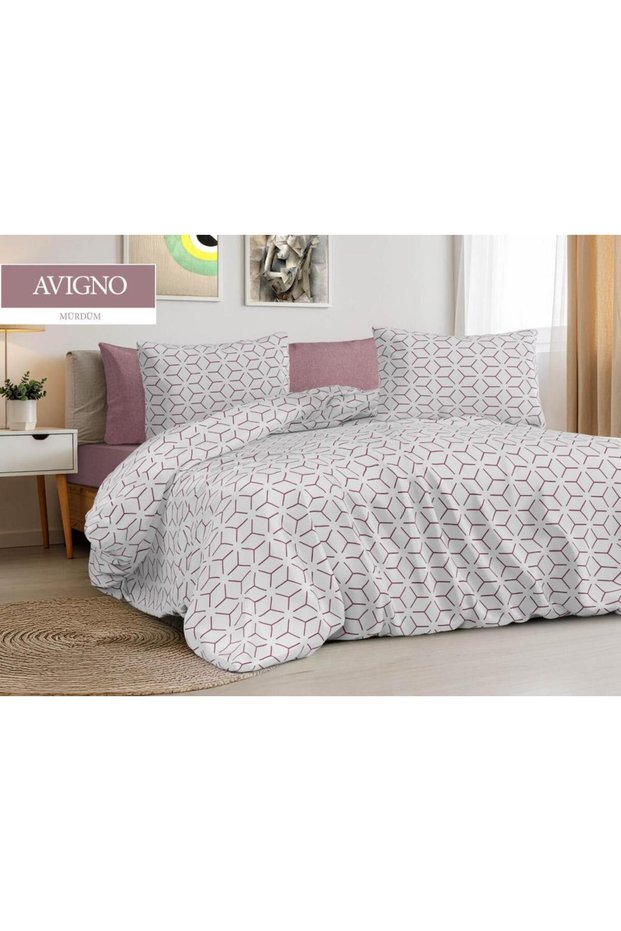 Avigno Dried Rose Double Bedding Set