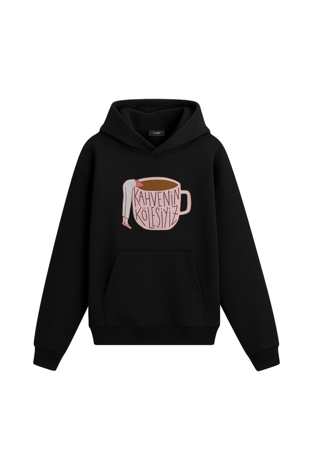 Unisex Oversized We Are the Puppets of Coffee Hoodie