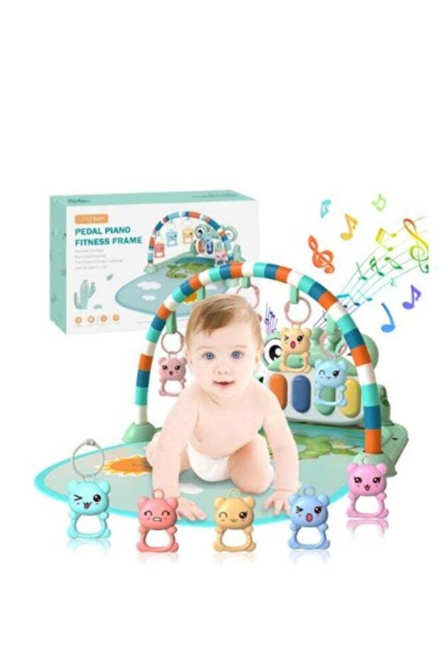 Baby Play Gym with Musical Piano Mat - Infant Activity Play Mat (Multicolor)