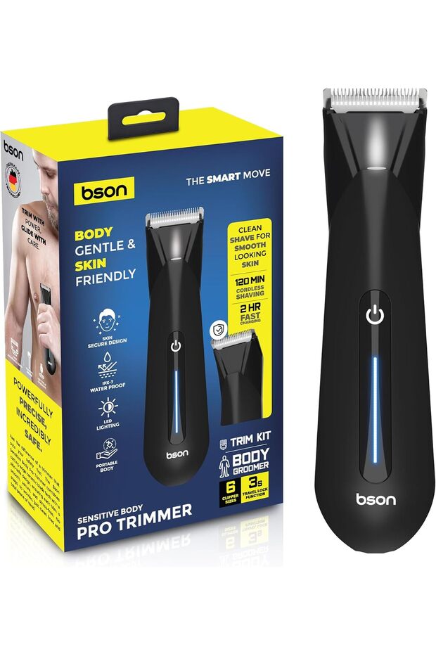 Sensitive Body Pro Trimmer for Men - Skin Secure, IPX7 Waterproof