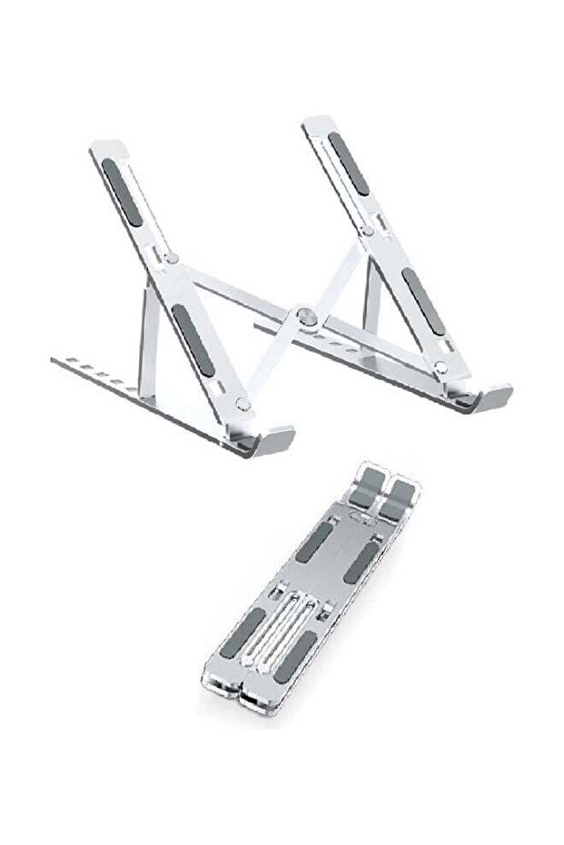 Foldable Laptop Stand 6-Level Adjustable Height Silver