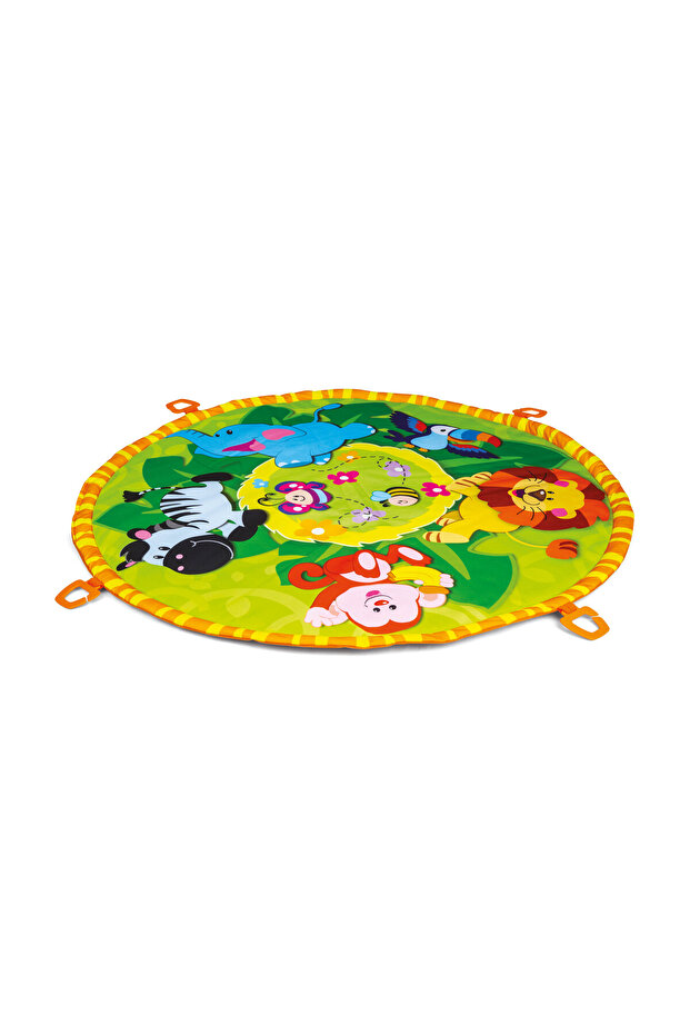 Jungle Pals Playmat – Soft Activity Mat with Hanging Toys & Tummy Time Support
