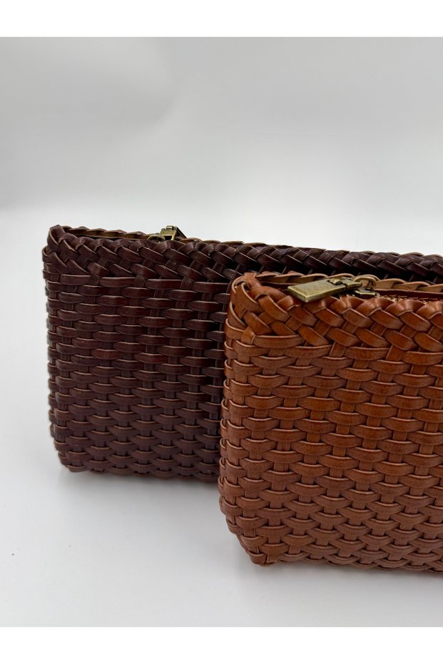 Zizo Baby Bag Genuine Leather Handmade Clutch Bag with Crossbody Strap