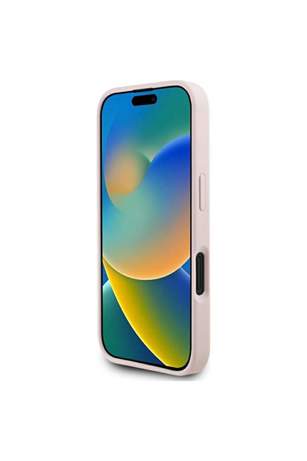 Case for iPhone 16, Grained Triangle, Pink - 6