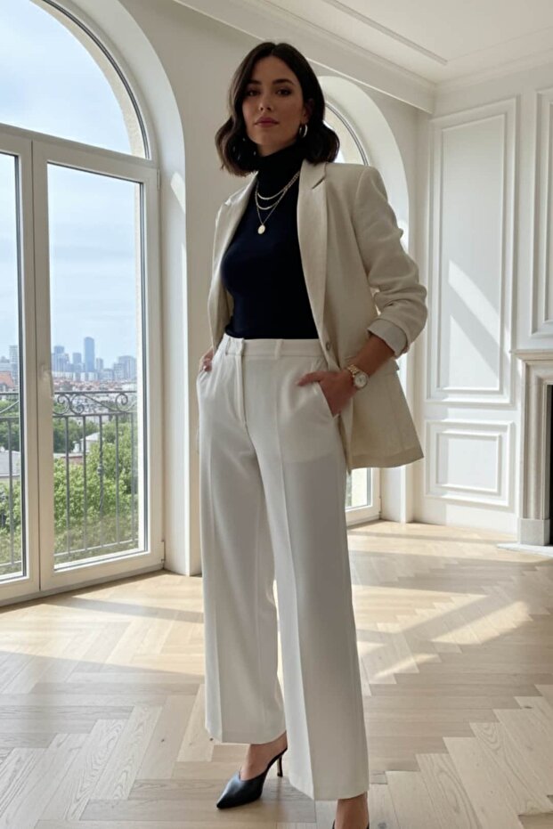 Back Ornament with Pocket Detail Palazzo Pants