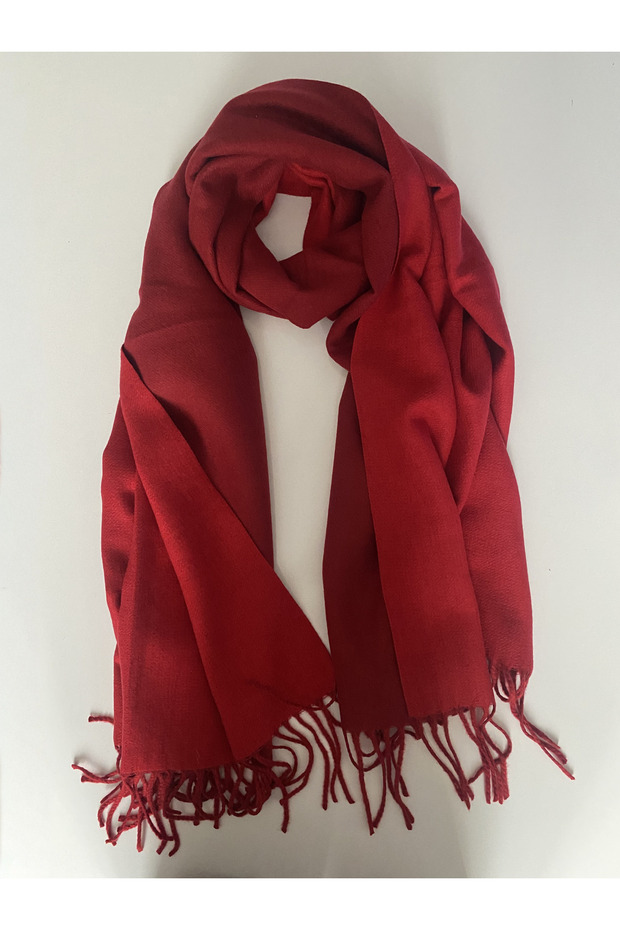 شال شتوي بلون واحد على الوجهين - 4
