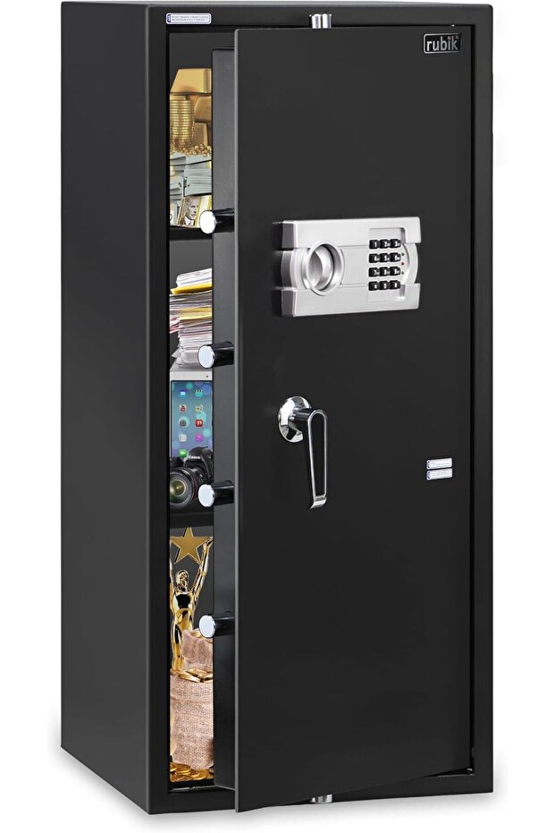 Safe Box Large with Digital Keypad and Key Lock RB90EG (90x40x50cm) Black