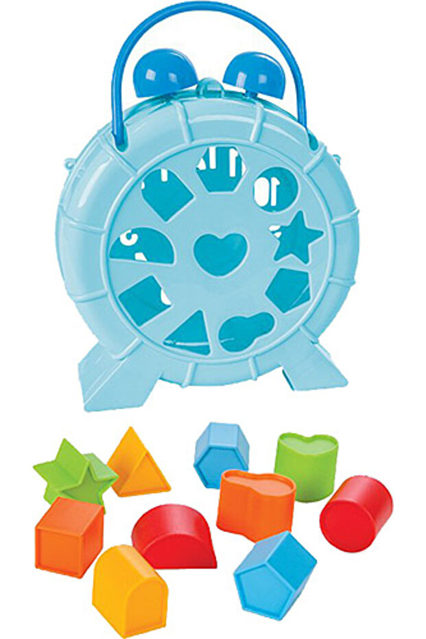 Shape sorting clock 10 pieces Blue - 2